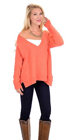 St Cloud Sweater, Coral