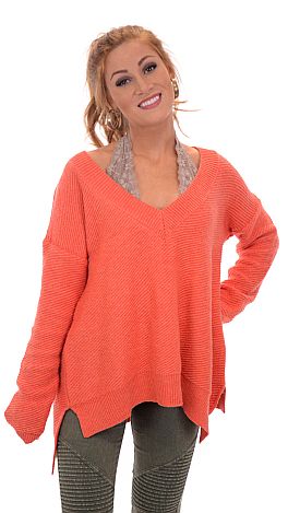 St Cloud Sweater, Coral