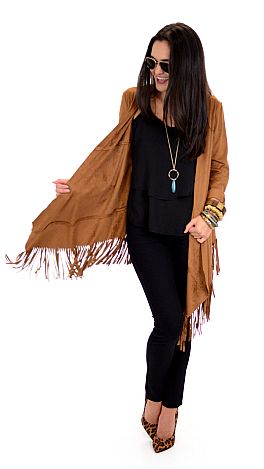 Swing and Suede Fringe, Camel