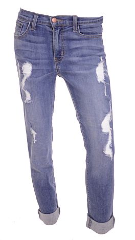 Skinny Boyfriend Distressed Jeans