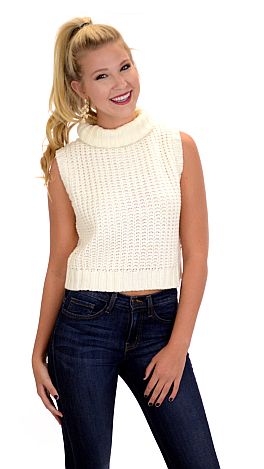 Crop Turtleneck Sweater