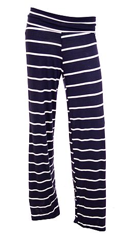 Striped Palazzo Pants, Navy