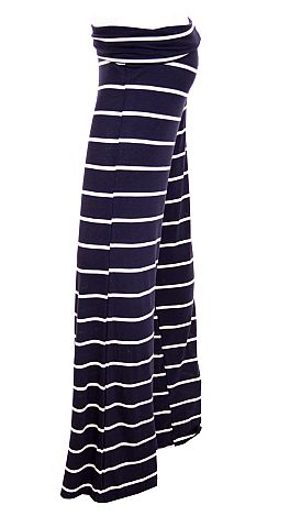 Striped Palazzo Pants, Navy