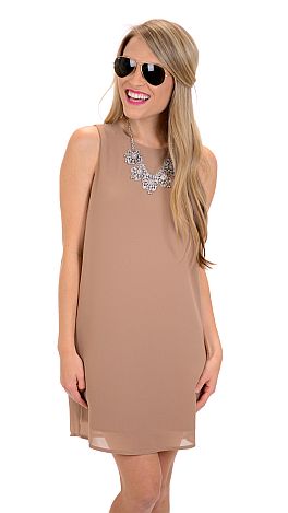 Fully Lined Frock, Tan