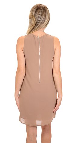 Fully Lined Frock, Tan