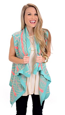 Neon Aztec Vest