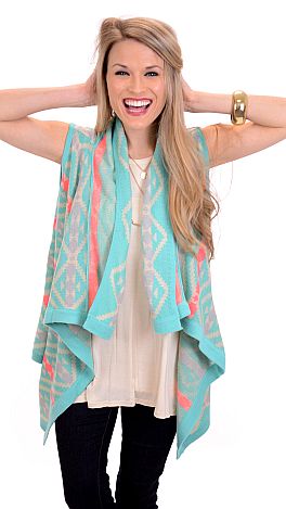 Neon Aztec Vest