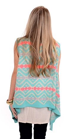Neon Aztec Vest