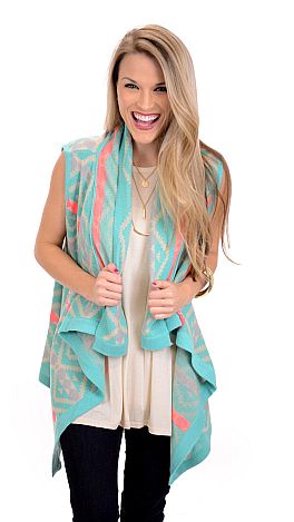 Neon Aztec Vest