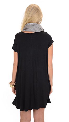 Knit Frock with Pockets, Black