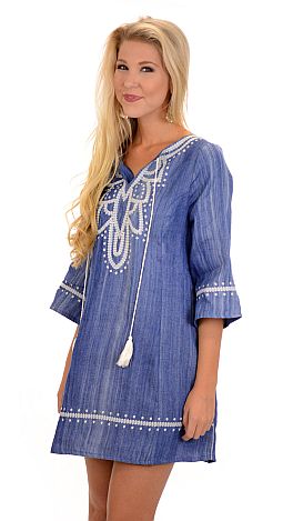 Denim and Lace Dress