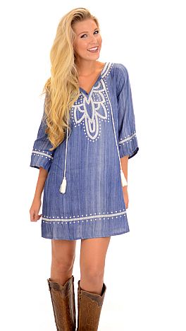 Denim and Lace Dress