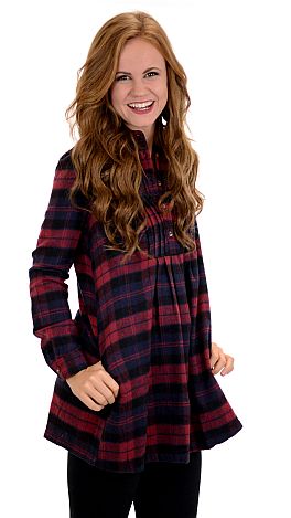 Pleated Plaid Dress