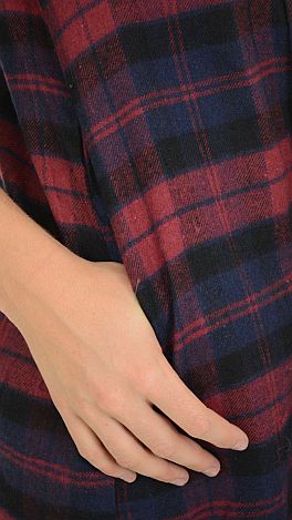 Pleated Plaid Dress