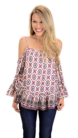 Off Shoulder Peasant Top
