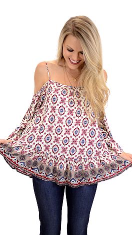 Off Shoulder Peasant Top