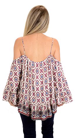 Off Shoulder Peasant Top