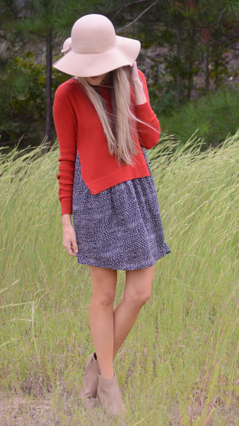 Layered Look Sweater Dress