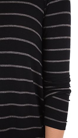 Sideways Stripes, Black Gray