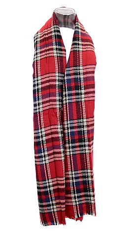 Oversize Blanket Scarf, Red