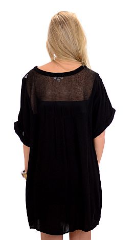 Western Embroidered Shift Dress