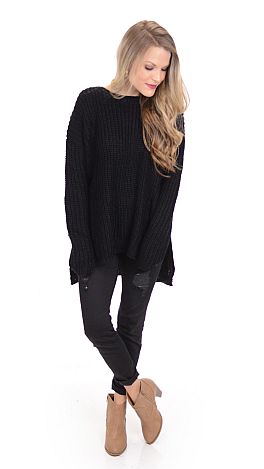 Chunky Sweater, Black