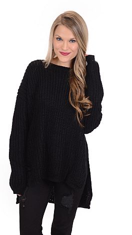 Chunky Sweater, Black