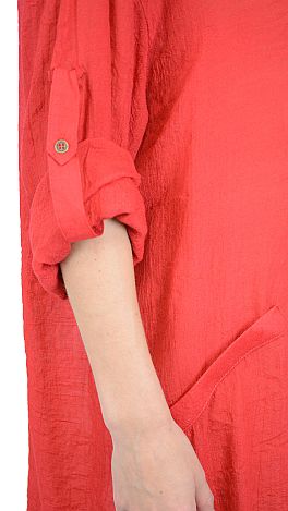 Oh My Gauze Tunic, Red