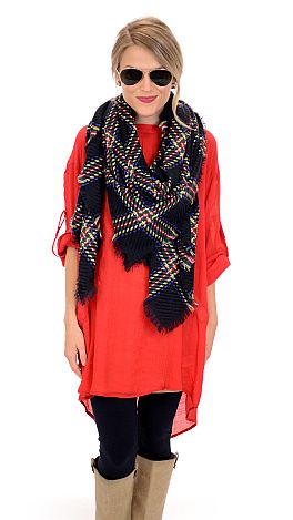 Oh My Gauze Tunic, Red