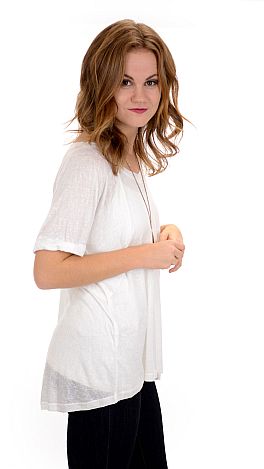 Thin Knit Tee, White