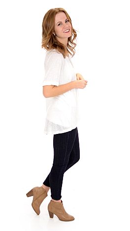 Thin Knit Tee, White