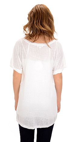 Thin Knit Tee, White