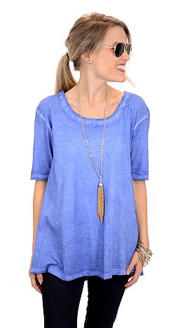 Washed Out Tee, Blue