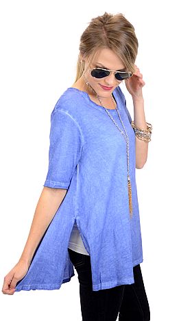 Washed Out Tee, Blue
