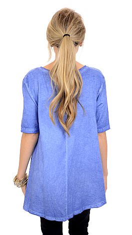 Washed Out Tee, Blue