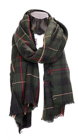 Hunter Green Plaid Scarf