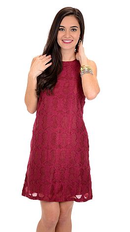 Cranberry Lace Dress