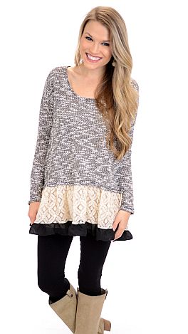 Ruffle Fluff Sweater, Black