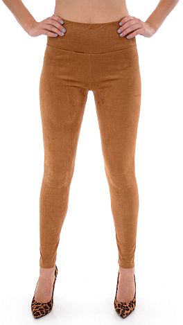 Suede Leggings, Camel