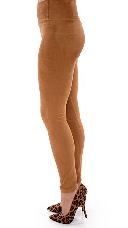 Suede Leggings, Camel