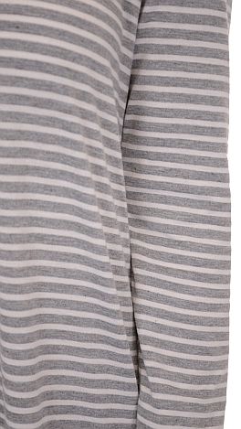 Long Sleeve Striped Dress, Grey