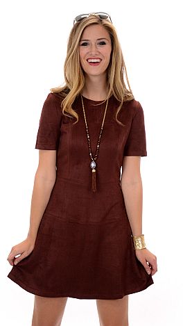 Faux Suede Dress