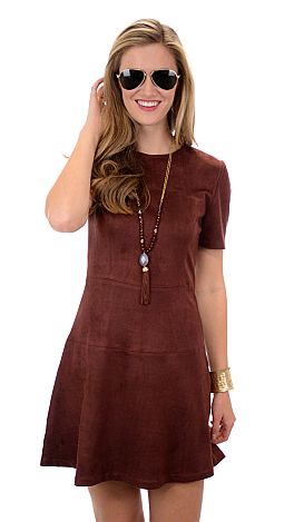 Faux Suede Dress