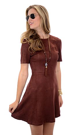 Faux Suede Dress
