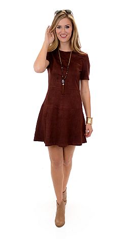 Faux Suede Dress