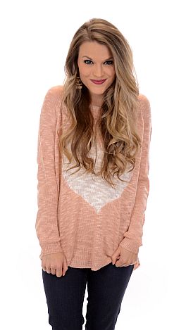 Tinsel Heart Sweater, White - New Arrivals - The Blue Door Boutique