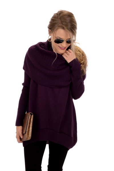 Plush Cowl Neck, Purple