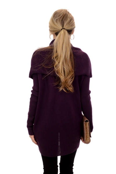 Plush Cowl Neck, Purple