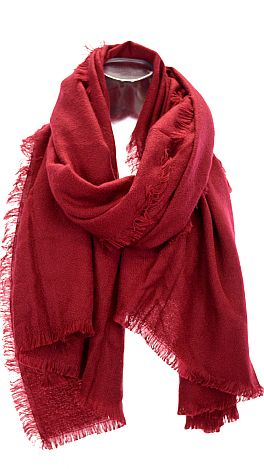 Solid Blanket Scarf, Burgundy
