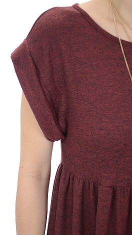 Hachi Babydoll Dress, Wine